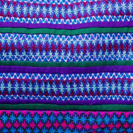 Colorful african peruvian style rug surface close up  の写真素材