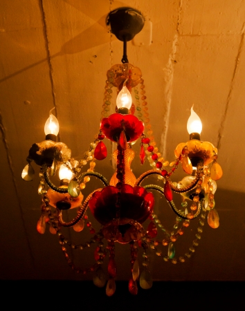 elegant crystal chandelierの写真素材