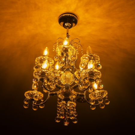 elegant crystal chandelierの写真素材