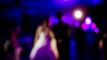 Wedding  with Bride and Groom on background in portrait out focusの写真素材