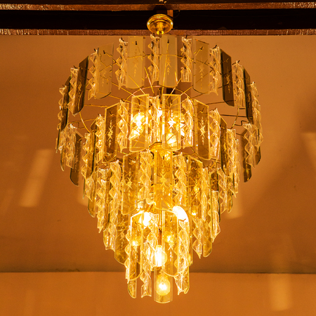 elegant crystal chandelierの写真素材