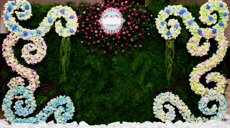 Beautiful flowers for wedding scene