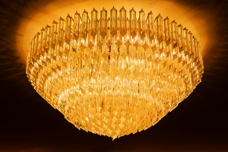 elegant crystal chandelierの写真素材