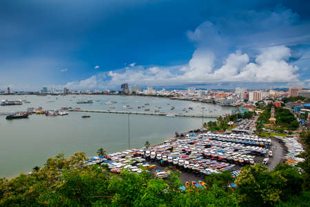 Pattaya city bird eye viewのeditorial素材