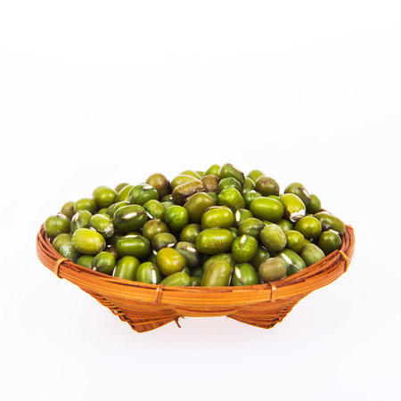 Vigna radiata on a white background