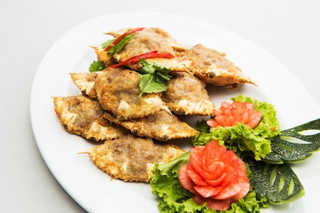 Thai blue crab dishの写真素材