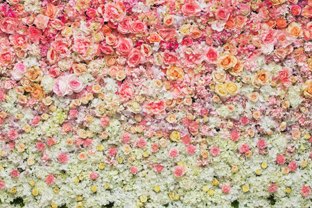 Beautiful flowers background for wedding sceneの写真素材