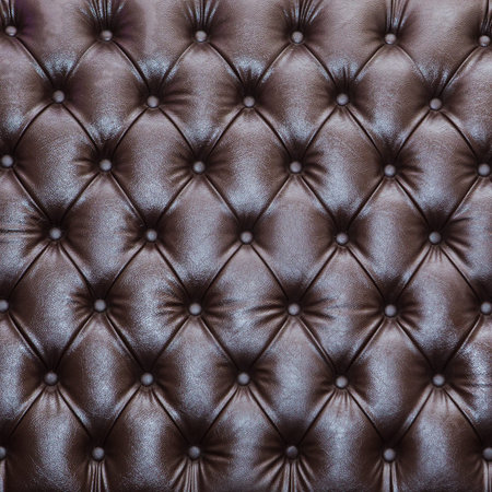 Brown leather texture - background, Brown leather texture of sofa closeup shot.