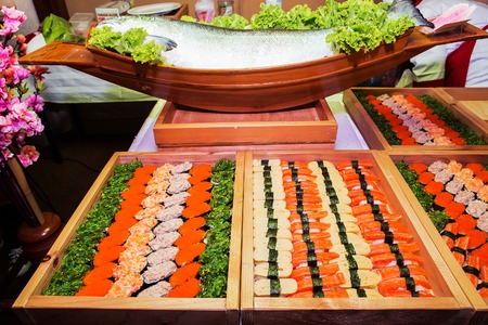 Including sushi, Japanese food palatable.の写真素材