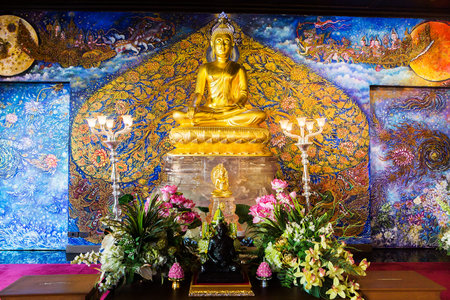 Beautiful golden Buddha in thailand
