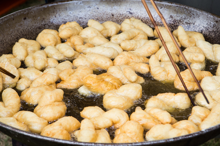 Deep-fried doughstick breakfast in Thailandの写真素材