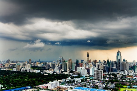 Bangkok view on cloudy and rainy days.の写真素材