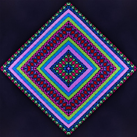 Colorful african peruvian style rug surface close up. More of this motif & more textiles in my port.