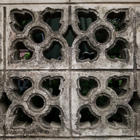 Concrete block wall seamless background and textureの写真素材