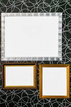picture frame on the wall for backgroundの写真素材