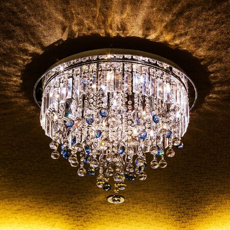 Luxury Chandelier in the room at hotelの写真素材