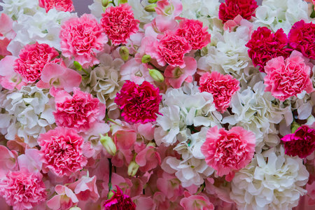 Beautiful flowers background for wedding scene