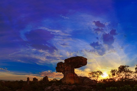 Amazing Shape of Rock at Pa Hin Ngam National Park , Thailandの写真素材