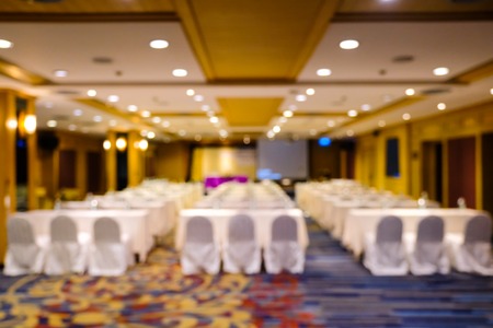 Meeting room for a seminar out of focusの写真素材