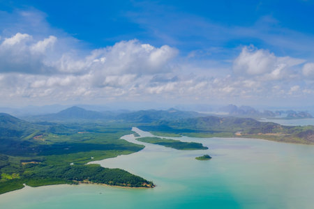 Phuket Island Beauty islands, view from the plane
