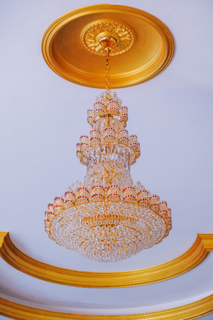 elegant crystal chandelierの写真素材