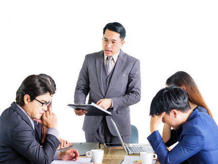 Portrait Of Multiracial Businesspeople Brainstorming In Meetingの写真素材