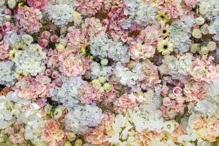 Beautiful flowers background for wedding scene Decorationの写真素材