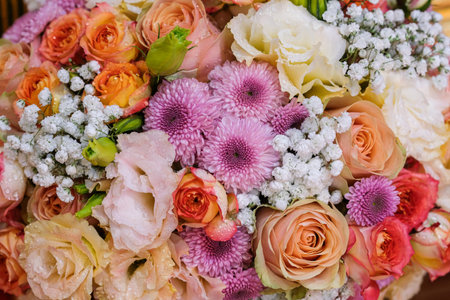 Beautiful flowers background for wedding scene Decorationの写真素材