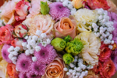 Beautiful flowers background for wedding scene Decorationの写真素材