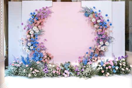 Beautiful flowers background for wedding scene Decorationの写真素材