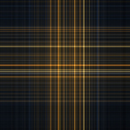 Piece of checkered fabrics with yellow stripes. Seamless tile.の写真素材