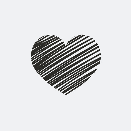 Romantic theme. Heart, Love, flat vector for your designのイラスト素材