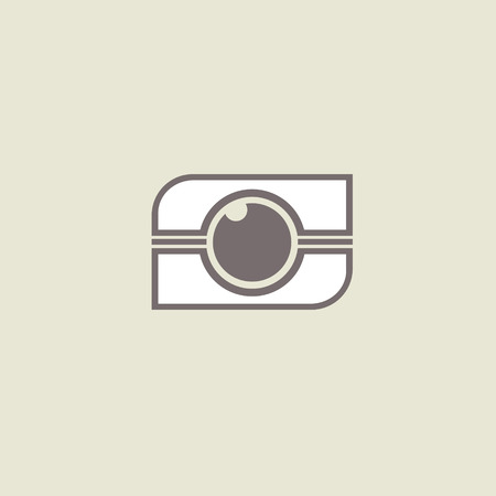 Photos, Camera vector set. Trendy flat Hipster camera photo iconのイラスト素材