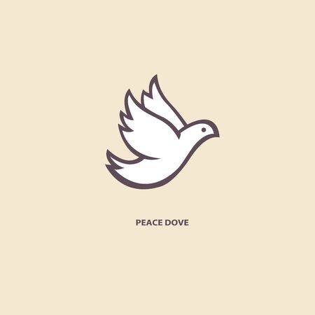 Dove of Peace. vector icons setのイラスト素材