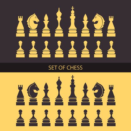 Chess pieces flat style. Vector.のイラスト素材