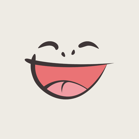 Graphic Emoticon. Collection of Emoji. Smile icons. Isolated vector illustration on white backgroundのイラスト素材