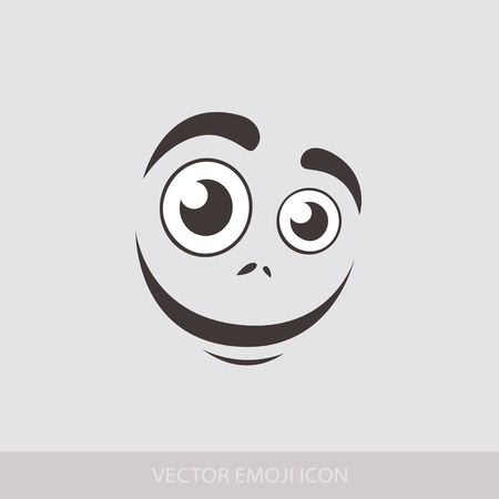 Graphic Emoticon. Collection of Emoji. Smile icons. Isolated vector illustration on white backgroundのイラスト素材
