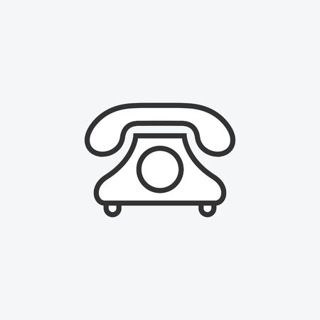 Classic phone isolated flat web mobile icon. Vector graphic illustration. Logotype, logoのイラスト素材