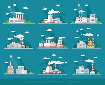 Set of industrial illustration.のイラスト素材