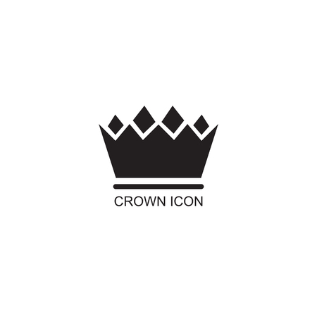 Graphic simple form of the royal crown on an isolated background. Symbols of power are the emperor, the queen, the princess. Insulated jewelry. Vector illustration. Logotype, Logoのイラスト素材
