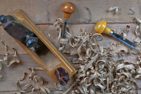 Woodworking and crafts tools. Carpentry hand tools. Planers, chisels, measuring tools.  lot of...