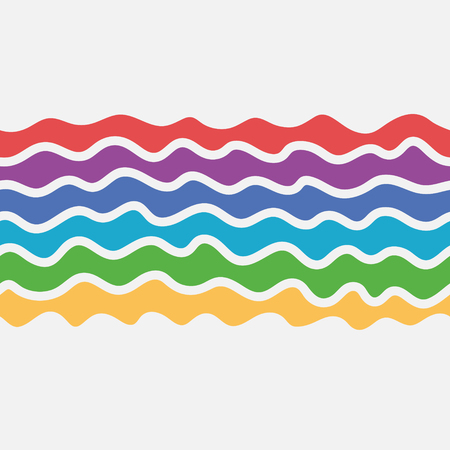 Repeating seamless pattern of wavy lines, geometric wavy lines drawn by hand. Abstract background, wallpaper, for the decoration.のイラスト素材