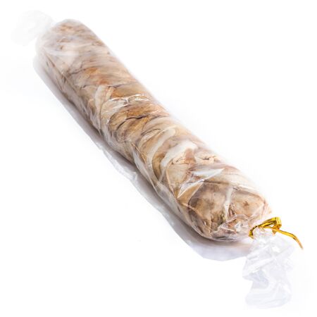 Cheese braid on a white isolated background. Food dried dried fruit for your website design. kitchen themeの写真素材