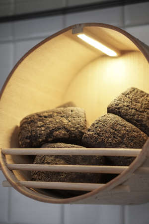 Homemade bread made from natural ingredients. Vegan food background. Stock photo for designの写真素材