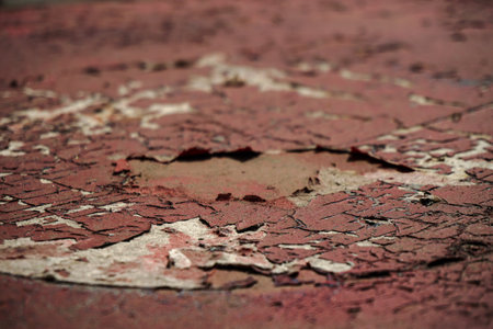 Old wall with cracked paint. Background for design. White picture with grunge scratchesの写真素材