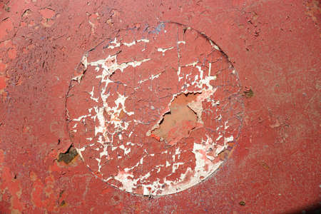 Old wall with cracked paint. Background for design. White picture with grunge scratchesの写真素材