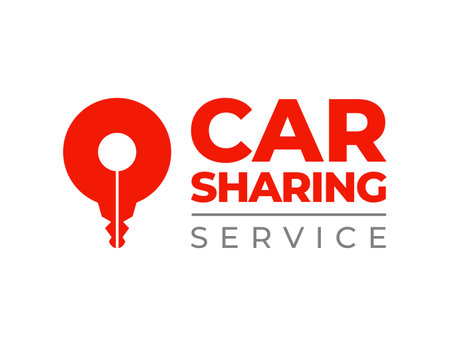Carsharing logo template. horizontal orientationのイラスト素材