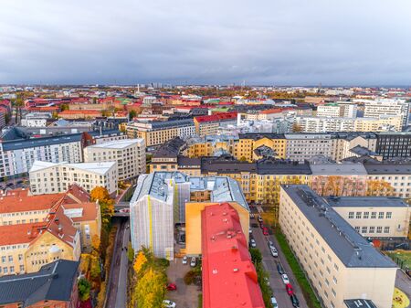 Aerial photo of Helsinki, capital of Finlandの写真素材