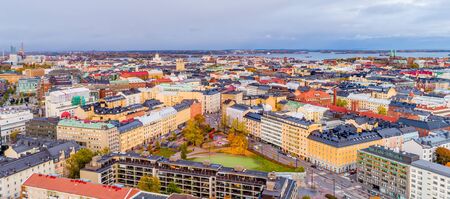 Aerial photo of Helsinki, capital of Finlandの写真素材