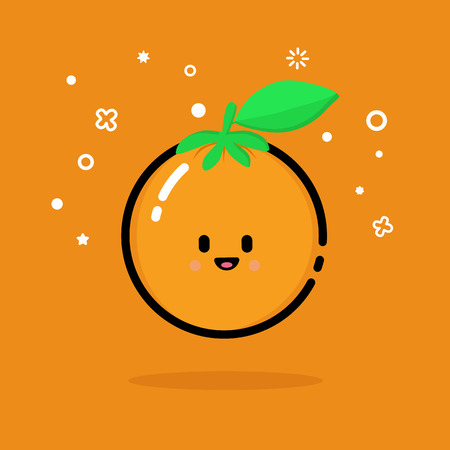 Cheerful orange on an orange background.のイラスト素材